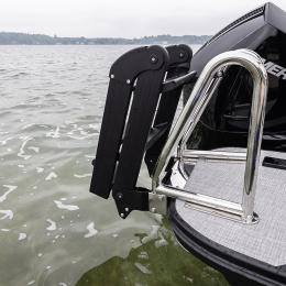 Quick Deploy Extra Wide Step Ladder makes boarding and reboarding effortless — stable, secure, and built for all-day adventure.